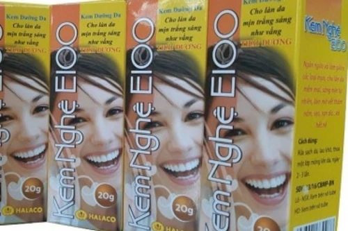 Đình chỉ lưu hành Kem nghệ E150 do ghi nhãn “cho làn da mịn trắng sáng như vầng Thái Dương”