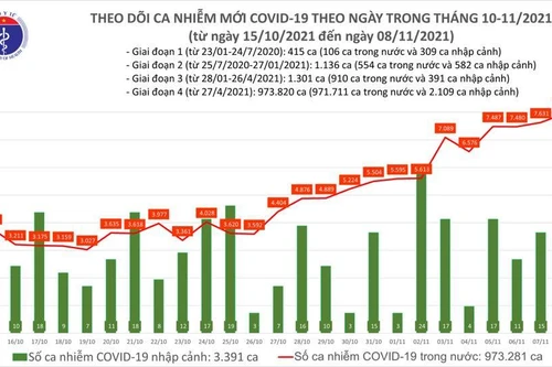 7.988 ca Covid-19 ngày 8-11: Hà Giang 133 ca, Bắc Ninh và Nam Định đều xấp xỉ 70 ca...