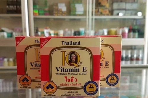Đình chỉ lưu hành kem thoa mặt IQ Vitamin E Whitening Melasma do vi phạm