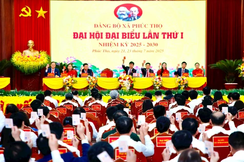 Bí thư Thành ủy Hà Nội dự đại hội điểm tại Đảng bộ xã Phúc Thọ: Phát triển xã thành đô thị sinh thái