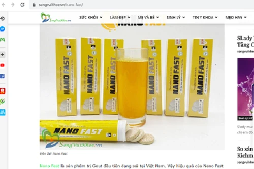 Cẩn trọng với thông tin quảng cáo về sản phẩm Nanofast, Trường Xuân Vương