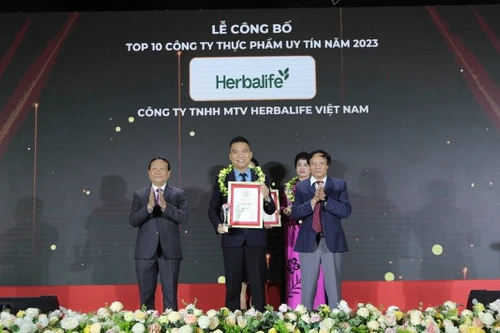 Herbalife Việt Nam được vinh danh Top 10 công ty uy tín ngành thực phẩm