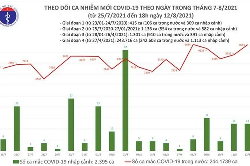 9.667 ca Covid-19 mới trong ngày 12-8: TP HCM 3.841 ca, Bình Dương 3.028 ca...