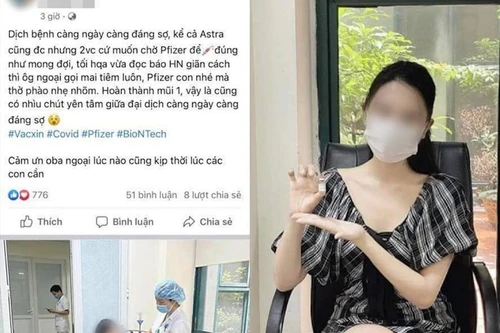 Bộ Y tế đề nghị xử lý "hoa khôi khoe tiêm vaccine không cần đăng ký" vì... đăng tin sai sự thật