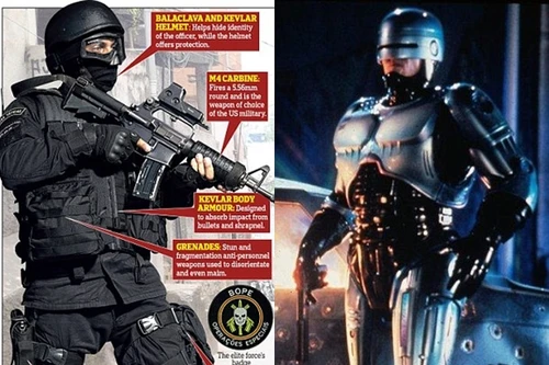 Cảnh sát ở World Cup 2014 trông không khác gì... Robocop