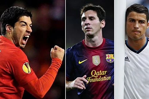 Suarez cho Ronaldo, Messi... hít khói