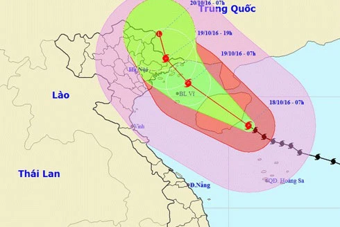 Bão số 7 chỉ còn cách Quảng Ninh-Hải Phòng khoảng 470km