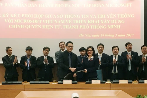 Hà Nội và Microsoft hợp tác xây dựng thành phố thông minh