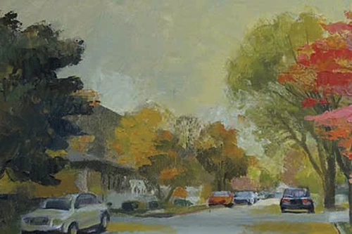 Dịch giả Trịnh Lữ vẽ phong cảnh