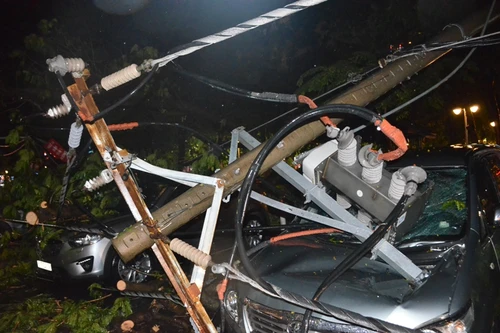 Mưa lớn giờ tan tầm, hàng loạt cây xanh bật gốc, nhiều tuyến đường ngập