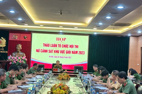 Chuẩn bị các điều kiện tốt nhất cho hội thi “Nữ cảnh sát khu vực giỏi Công an Thủ đô năm 2023”