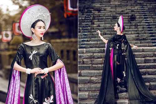 Á hậu Hà Thu mang "Quốc hoa" đi "đánh" xứ người