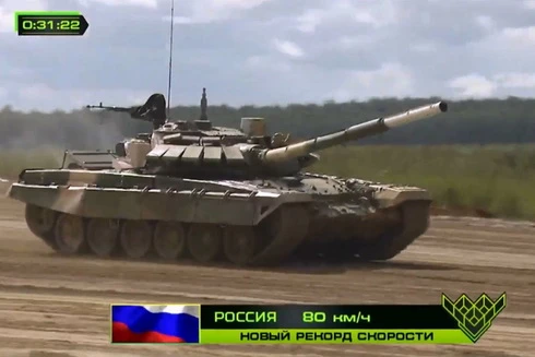 [ẢNH] Nga bị tố cáo sử dụng "tiếng còi đen" trong giải đấu Tank Biathlon 2019