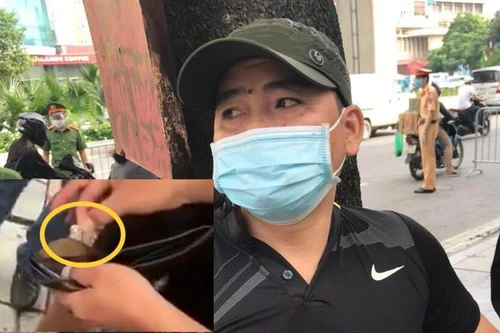 [Video] Kiểm tra chiếc ví màu đen, lộ gói ma túy heroin