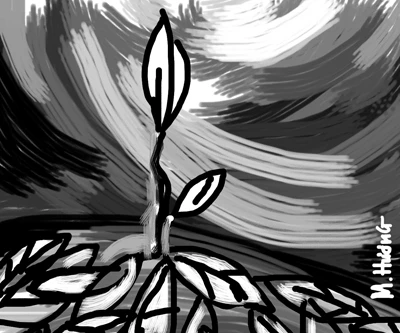 Bà ngồi ở góc nhà 