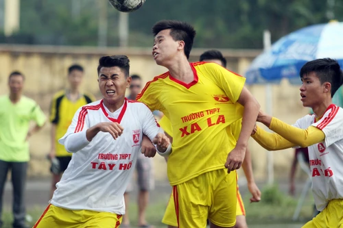 Kết quả, hình ảnh lượt trận sáng 23-10 giải bóng đá học sinh THPT Hà Nội