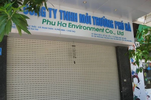 Văn phòng Công ty Phú Hà tại Hà Nội đóng cửa im lìm