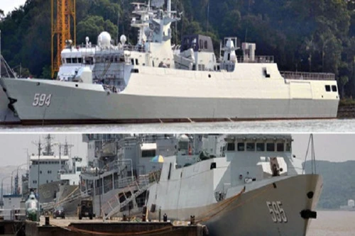 Hé lộ 2 tàu chiến biên chế cùng ngày của Hải quân Trung Quốc