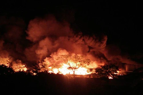 Cháy lớn tại cụm công nghiệp ở Hải Phòng