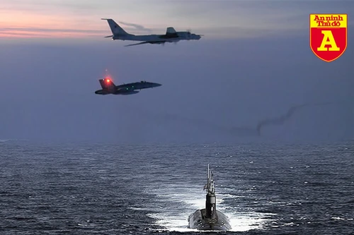 [ẢNH] Máy bay săn ngầm khổng lồ Nga chạm mặt tàu ngầm hạt nhân mạnh nhất Mỹ