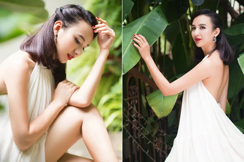 Hoa hậu Ngọc Diễm gợi cảm khoe lưng ong xuống phố