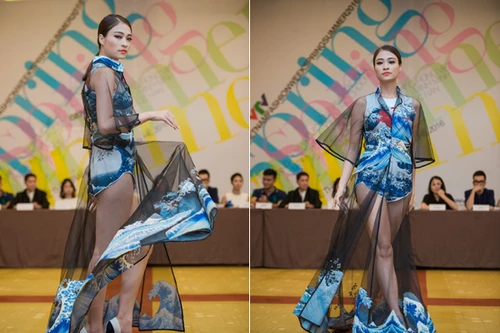 Người mẫu Nguyễn Tú "đốt mắt" khán giả với trang phục "kín trên hở dưới"