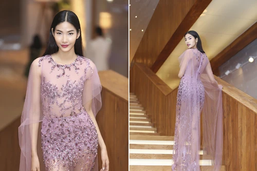 Hoàng Thùy nổi bật với váy xuyên thấu