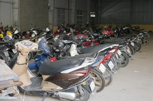 Công an huyện Quốc Oai tìm chủ sở hữu 684 phương tiện các loại