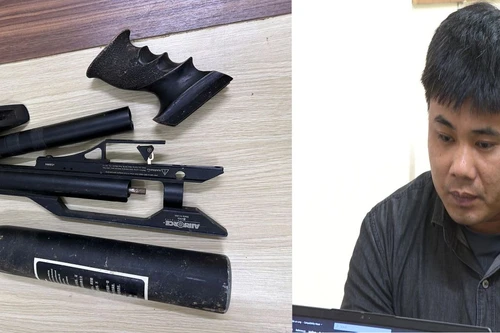 Lên mạng xã hội mua linh kiện về lắp ráp thành súng hơi để bắn chim