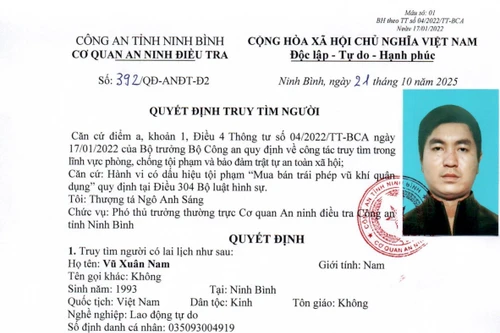 Truy tìm đôi vợ chồng liên quan vụ mua bán vũ khí quân dụng