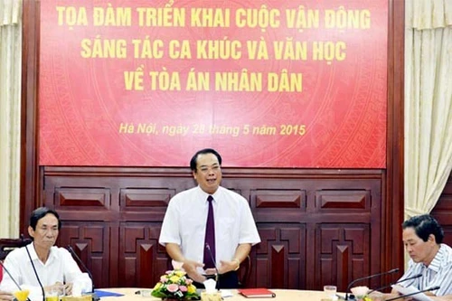 Triển khai cuộc vận động sáng tác ca khúc và văn học về Tòa án nhân dân