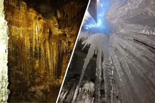 Hang động kỳ lạ đóng băng vào mùa hè, tan vào mùa đông