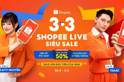 3.3 Shopee Live siêu sale - sale lớn đầu tiên năm 2024
