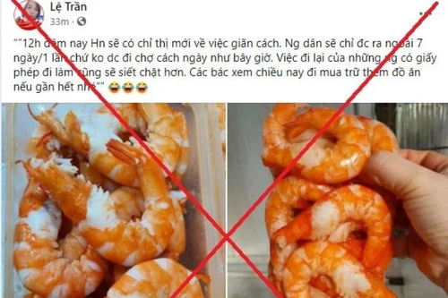 Tin giả về việc người dân Hà Nội hạn chế ra ngoài