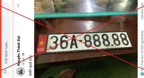 Đăng tin sai sự thật về biển số xe ngũ quý 8 trên Facebook, một Facebooker bị xử phạt