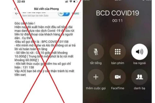 Bịa đặt thông tin nghe cuộc gọi hiển thị “BCD COVID19” bị trừ cước