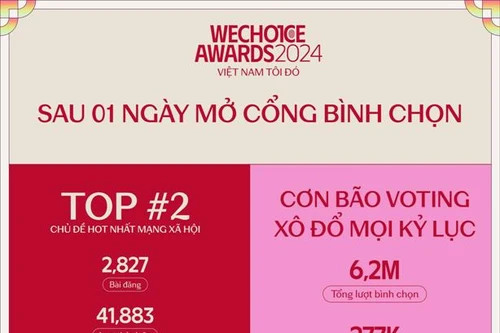 WeChoice Awards 2024 ghi nhận kỷ lục bình chọn, trở thành một trong những giải thưởng hot nhất năm nay