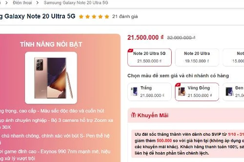 Nhiều smartphone giảm giá mạnh trong tháng 10