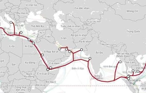 Lùi thời gian bắt đầu sửa tuyến cáp quang biển AAE-1
