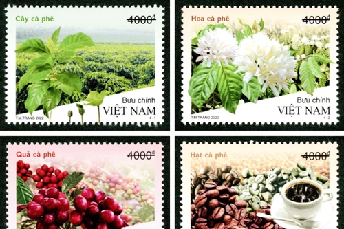Phát hành bộ tem có mùi hương cà phê