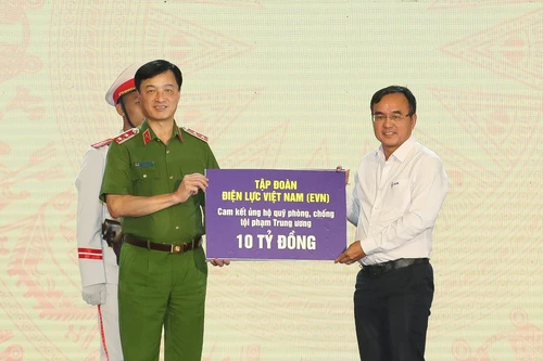 EVN ủng hộ 10 tỷ đồng cho Quỹ Phòng chống tội phạm Trung ương