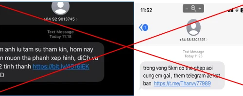Lại rộ tin nhắn mời chào dịch vụ “nhạy cảm”