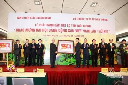Phát hành bộ tem đặc biệt chào mừng Đại hội XIII của Đảng