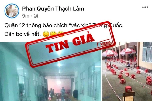 Bác bỏ tin đồn “tiêm vaccine Trung Quốc, người dân bỏ về hết”