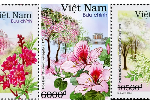 Phát hành bộ tem “Hà Nội 12 mùa hoa”