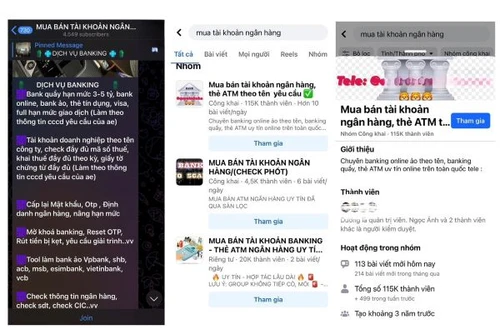 Mua bán tài khoản ngân hàng dễ dàng khiến lừa đảo trực tuyến gia tăng