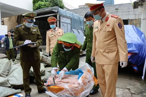 “Chặn” 3,3 tấn nầm lợn đã nấm mốc đang "về xuôi" tiêu thụ