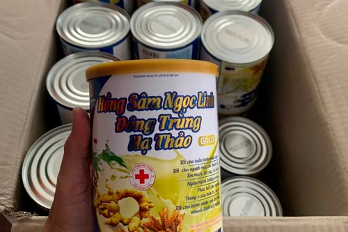 Tạm giữ hàng trăm hộp thực phẩm chức năng Hồng Sâm Ngọc Linh Đông trùng hạ thảo