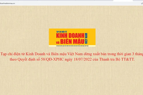 Tạp chí Kinh doanh và Biên mậu Việt Nam bị xử phạt, tước giấy phép hoạt động báo chí 3 tháng