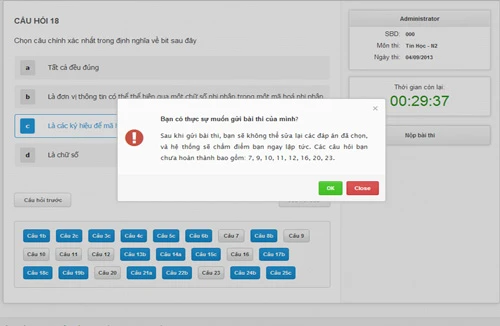 Thi thử công chức trực tuyến